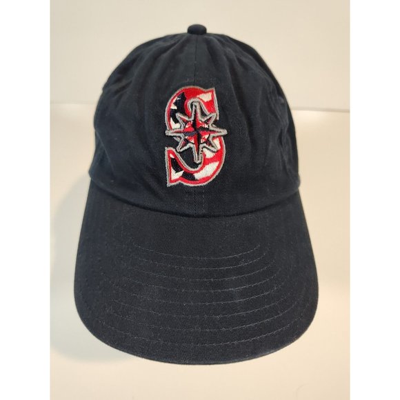 Seattle Mariners New Era Low Profile Embroidered Logo Adjustable Hat Patriotic - Picture 1 of 6